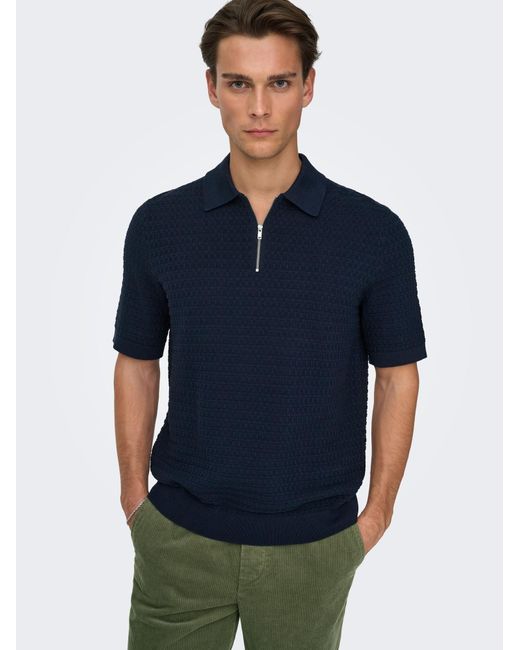 Only & Sons Pullover Menu in Blue für Herren