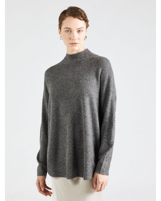 Vero Moda Gray Strickpullover VMPlaza (1-tlg) Plain/ohne Details