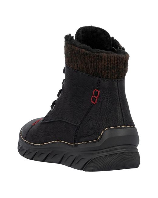 Rieker Black Schnürstiefelette