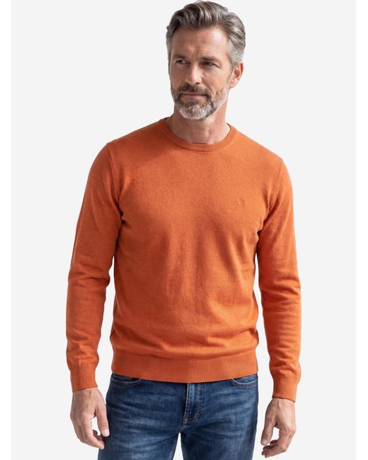 Redmond Pullover Basic in Orange für Herren