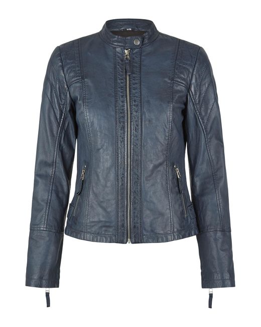 7eleven Blue Lederjacke Selinny