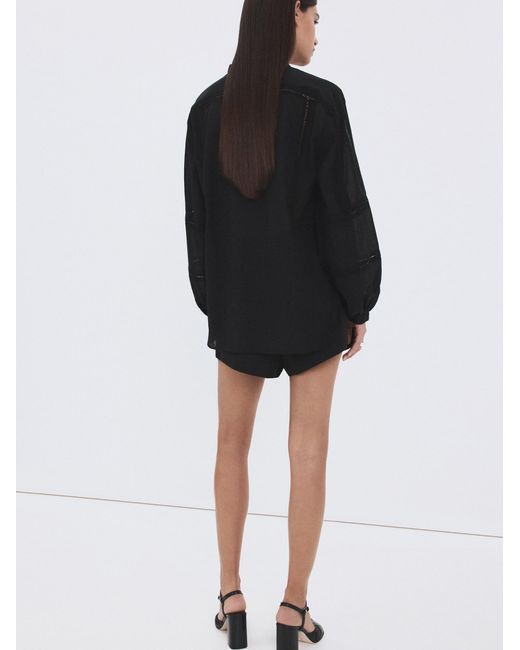 Mango Black Bluse