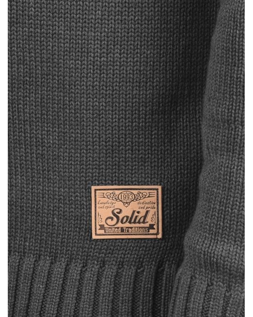 Solid Strickpullover Petro in Gray für Herren
