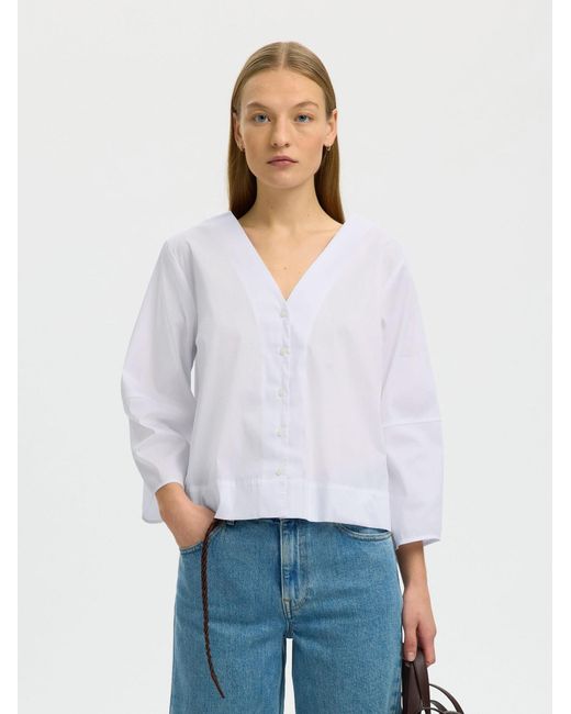 SELECTED White Bluse Slfbea