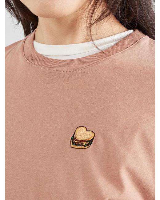 Iriedaily Pink T-Shirt Burger Love