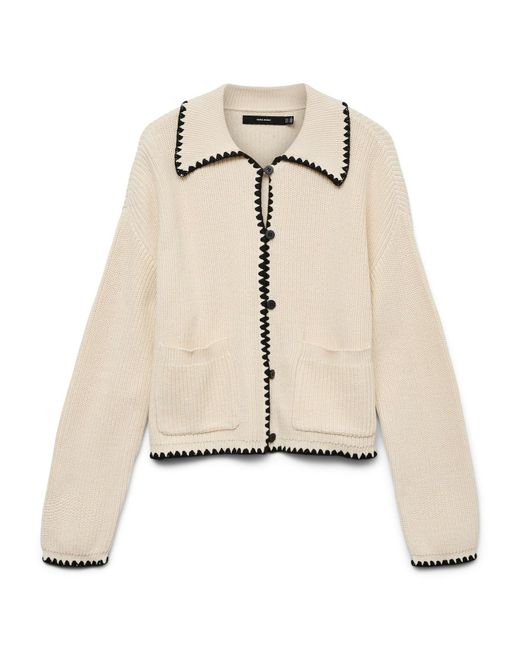 Vero Moda Natural Strickjacke 'Vmpomelo'