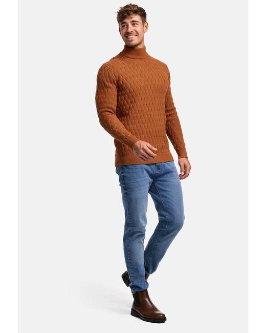 INDICODE Pullover Alpha in Orange für Herren