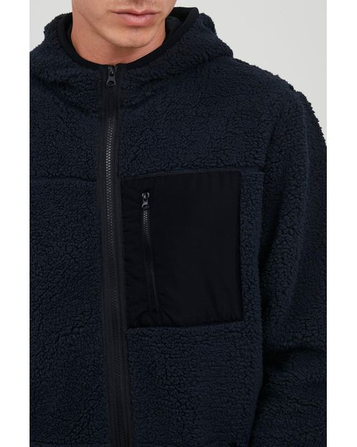 Solid Fleecejacke Luka in Blue für Herren