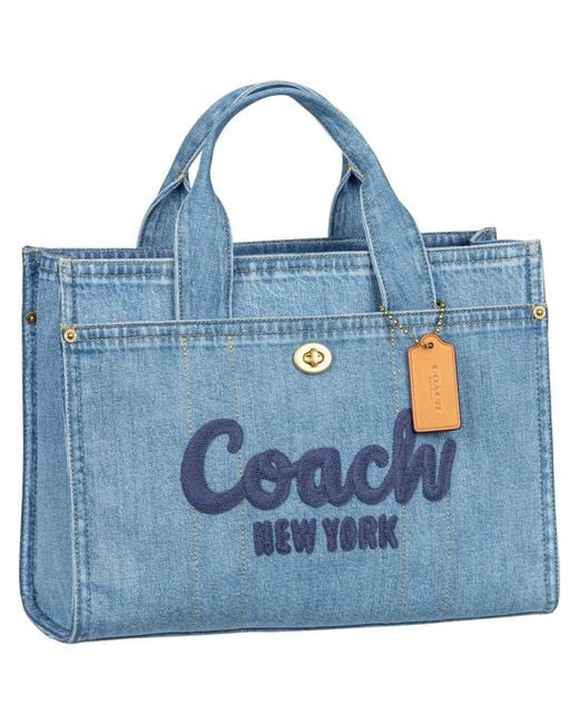 COACH Blue Handtasche Cargo Tote Bag