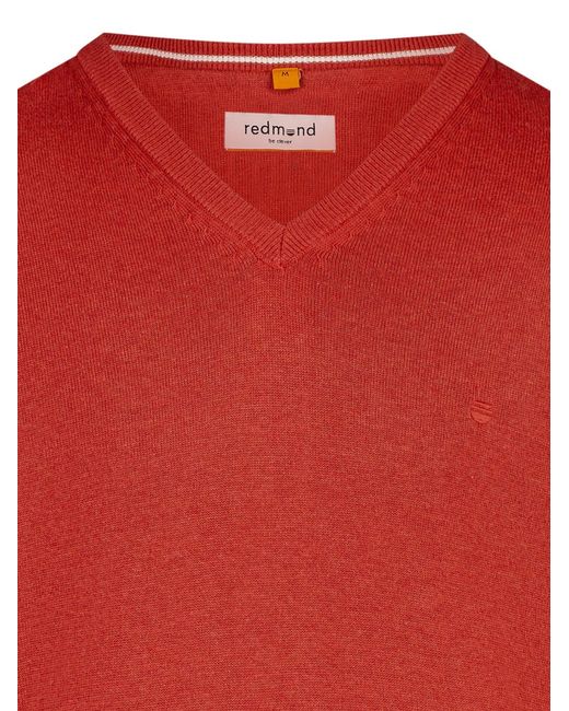 Redmond Pullover Basic in Red für Herren