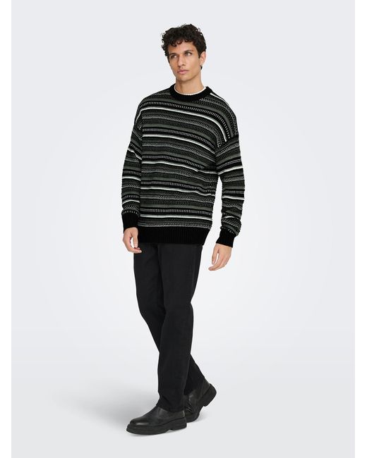 Only & Sons Pullover Onsroy in Black für Herren