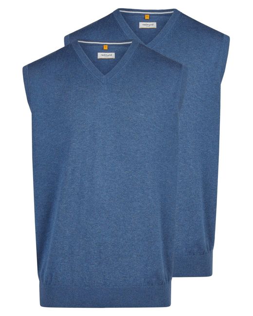 Redmond Pullover Basic in Blue für Herren