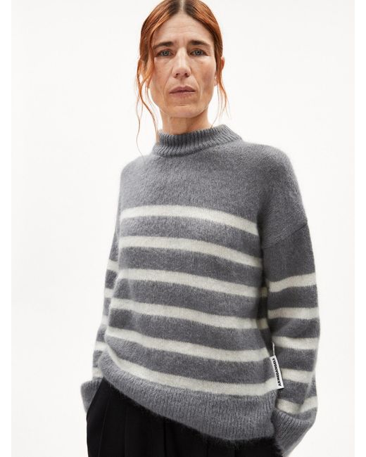 ARMEDANGELS Gray Strickpullover Stripes