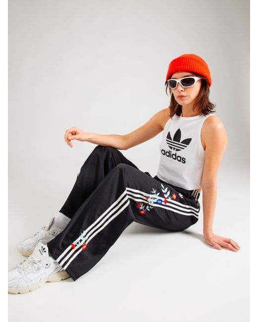 adidas Originals Hose floral firebird in Schwarz Lyst DE