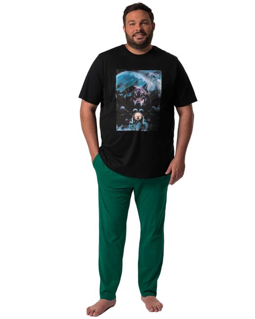 Men Plus Pyjama in Green für Herren