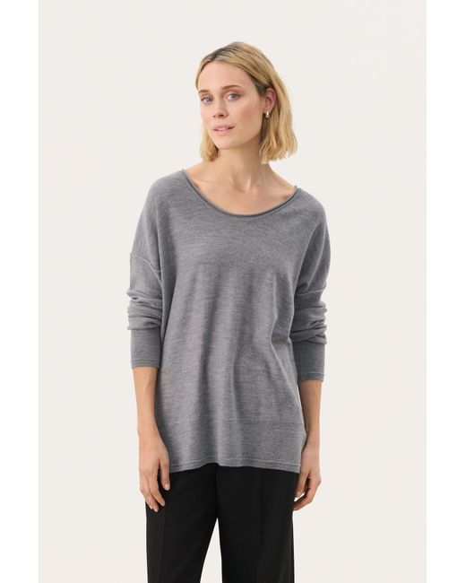 Part Two Gray Pullover Noura
