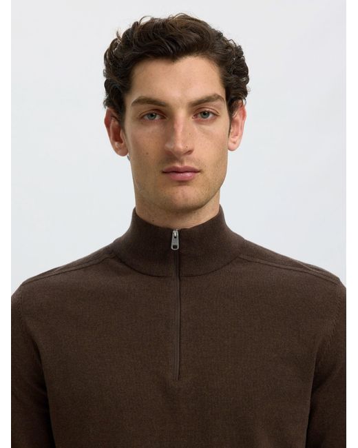 SELECTED Pullover Slhberg in Brown für Herren
