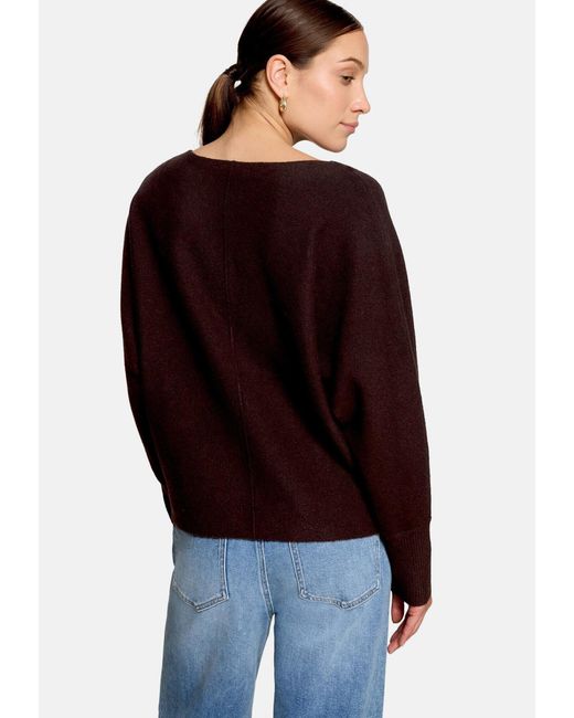 Zero Blue Strickpullover Mit Fledermausärmeln
