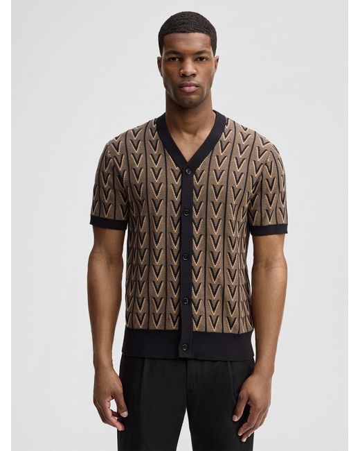 Strellson Strickshirt Robas in Black für Herren
