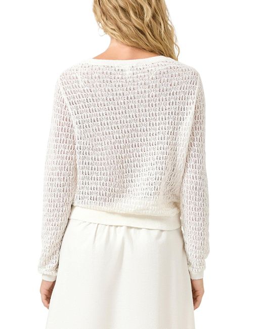 QS White Strickpullover
