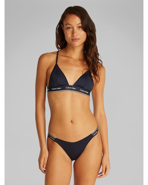 Calvin Klein Blue Bikinitop 'Meta Legacy'