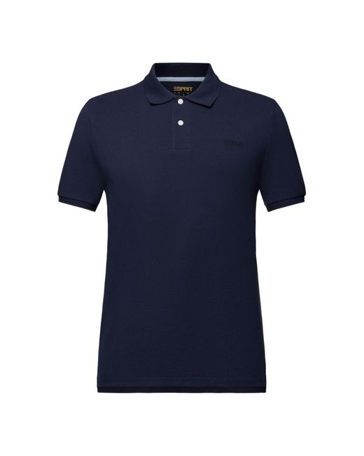 Esprit Piqué-Poloshirt in Blue für Herren