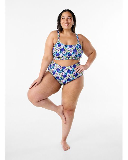 Swim By Zizzi Blue Bikinitop 'Selma'
