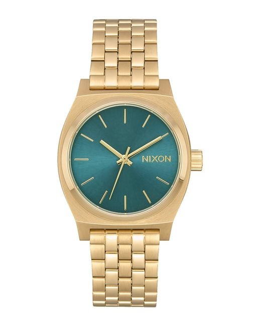 Nixon Uhr Teller in Metallic für Herren