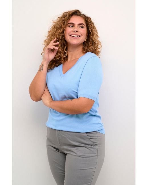Kaffe Blue Pullover Clizzy