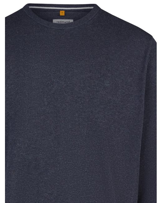 Redmond Pullover Basic in Blue für Herren