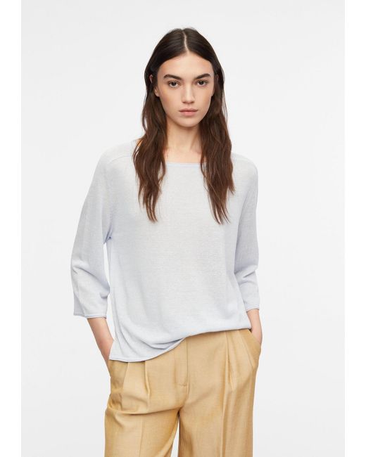 Comma, White Pullover
