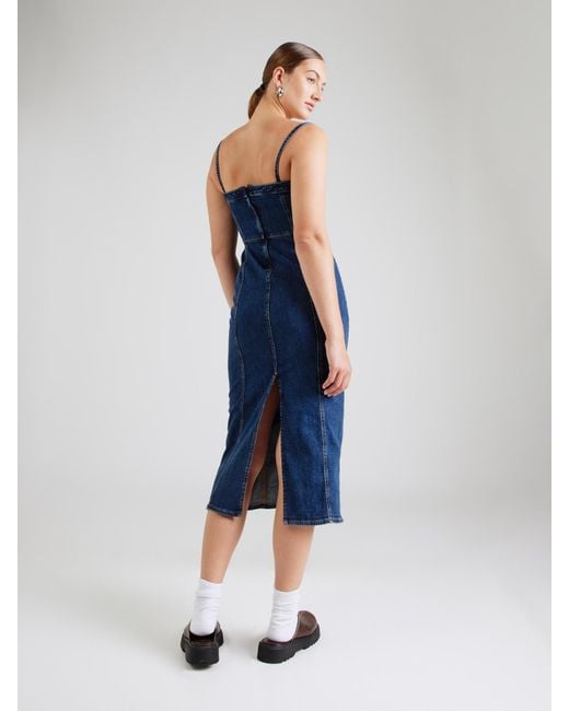 Levi's Blue Levis Kleid Seamed Bustier Dress