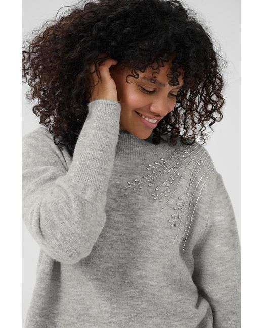 Kaffe Gray Strickpullover Kastary
