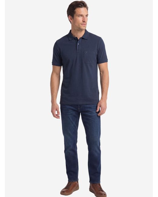 Redmond Shirt Basic in Blue für Herren