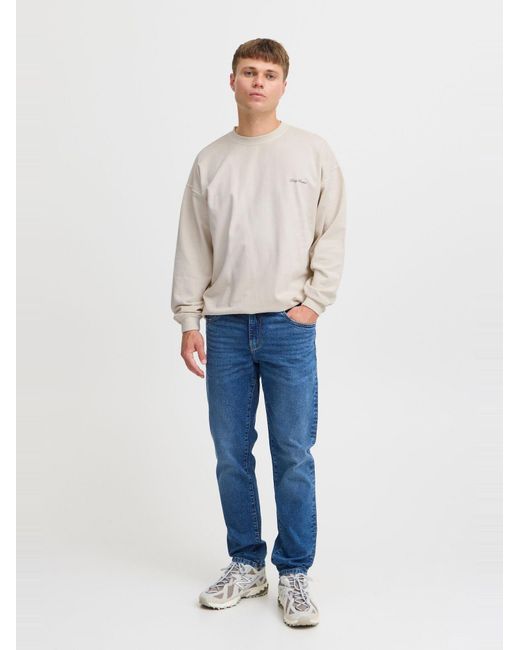 Solid Sweatshirt in White für Herren
