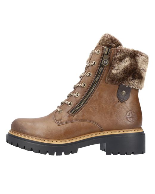 Rieker Brown Schnürstiefelette