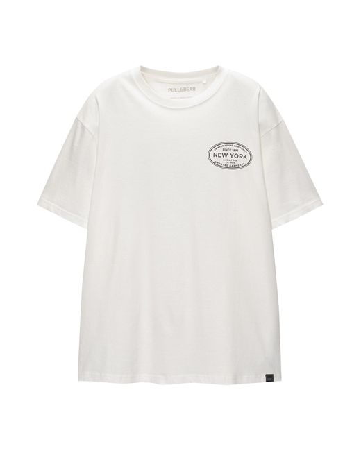 Pull&Bear T-shirt in White für Herren
