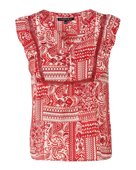 Koröshi Red Bluse