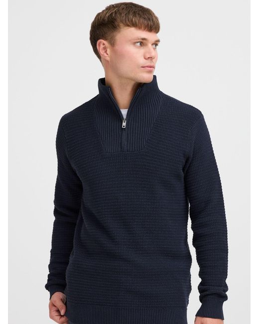 Solid Pullover Reco in Blue für Herren