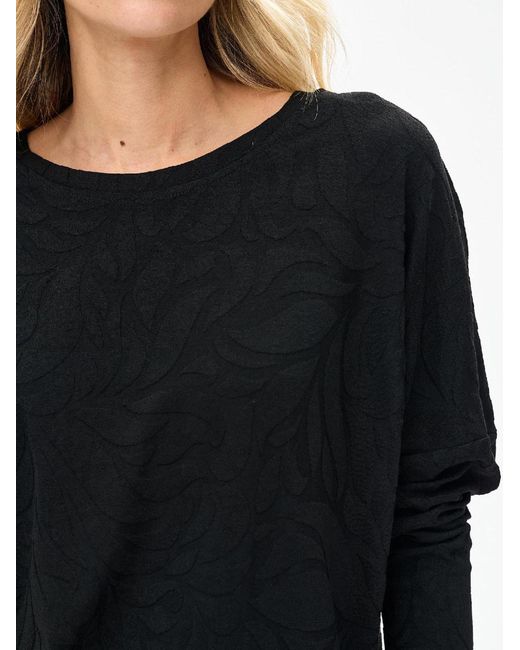 Blue Shadow Black Bluse