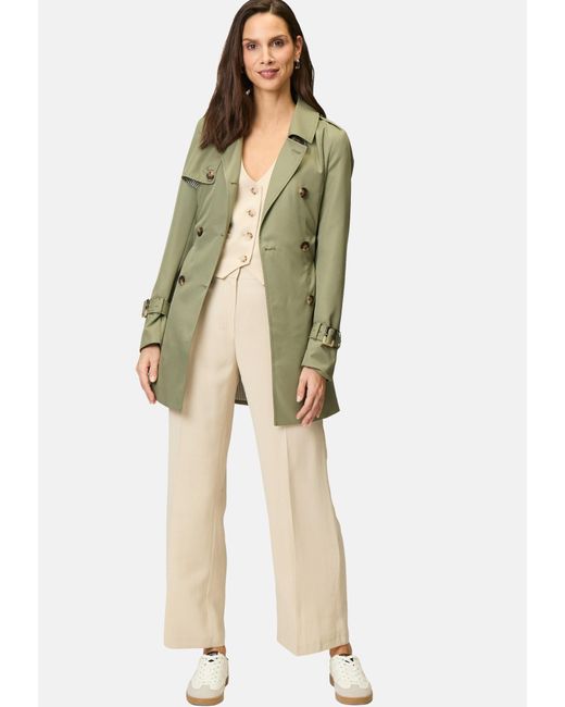 Zero Green Trenchcoat Mit Bindegürtel