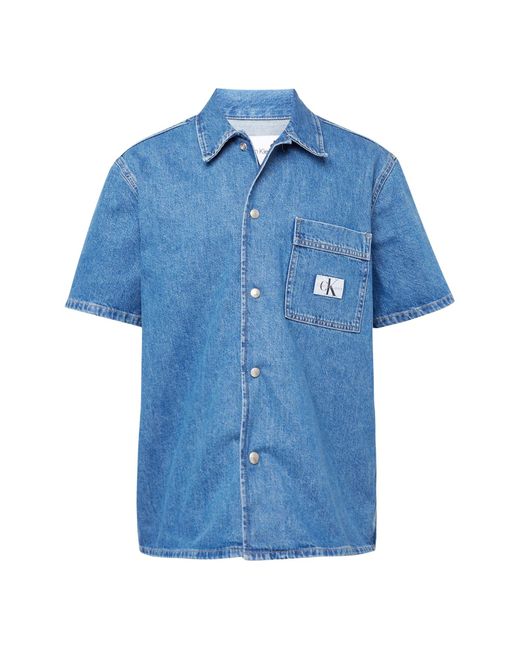 Calvin Klein Herren - hemden 'camp denim shirt' in Blue für Herren