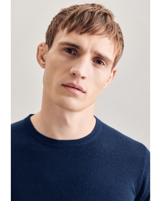 Seidensticker Pullover Schwarze Rose in Blue für Herren