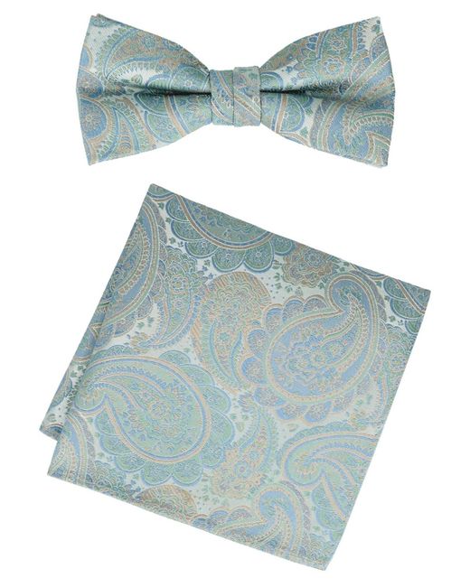 Willen Fliege Set Paisley in Blue für Herren