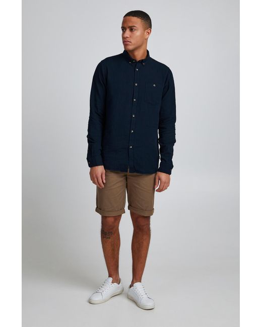 Solid Hemd in Blue für Herren