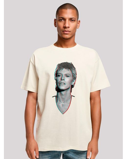F4NT4STIC T-Shirt Tv Times Pop Star David Bowie Portrait 1977 in Multicolor für Herren