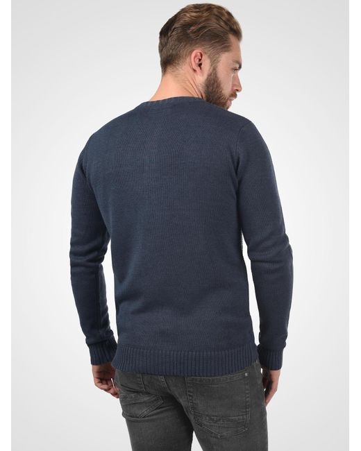 Solid Pullover Terrance in Blue für Herren