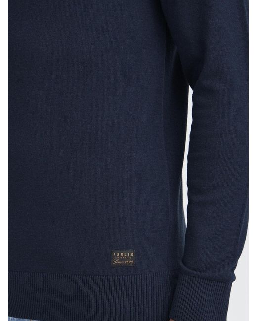 Solid Strickpullover Sdakant in Blue für Herren