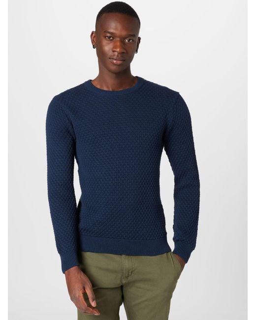 Solid Pullover Clive in Blue für Herren