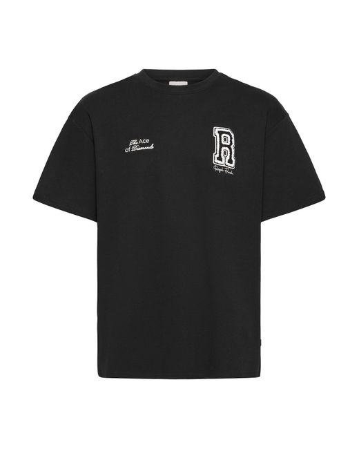 Solid Rundhalsshirt Sdrowdy in Black für Herren